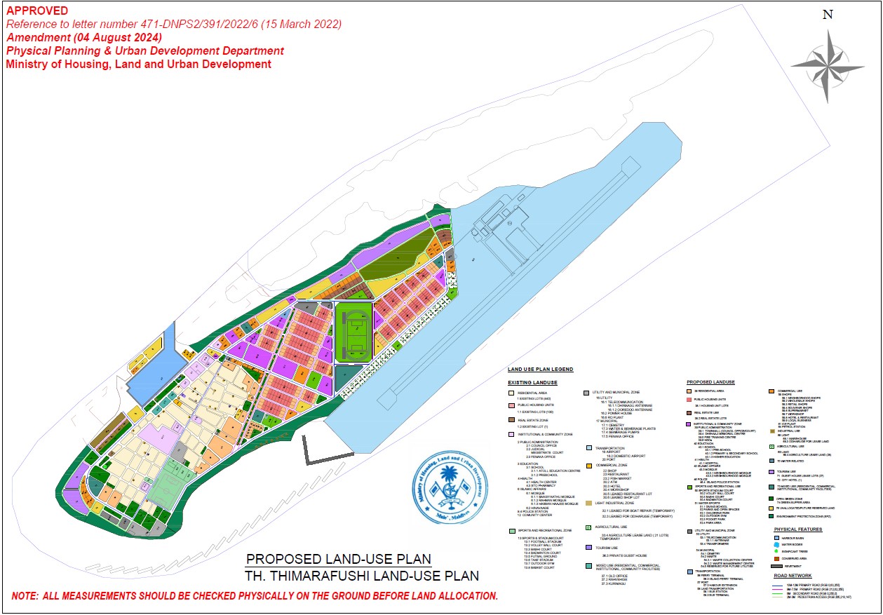 land use plan of Thimarafushi