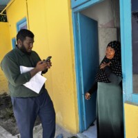 Thimarafushi MCEP survey team meeting old lady