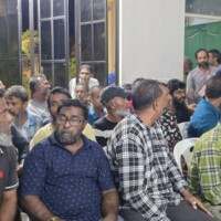 Thimarafushi town hall meeting citizens gathered