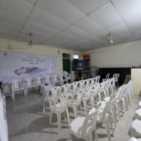 Maldives Thimarafushi July 2025 Town Hall meeting setup